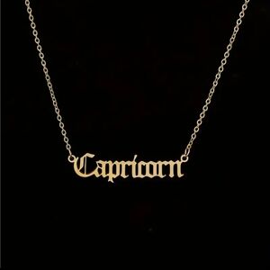 Gold Capricorn Necklace
